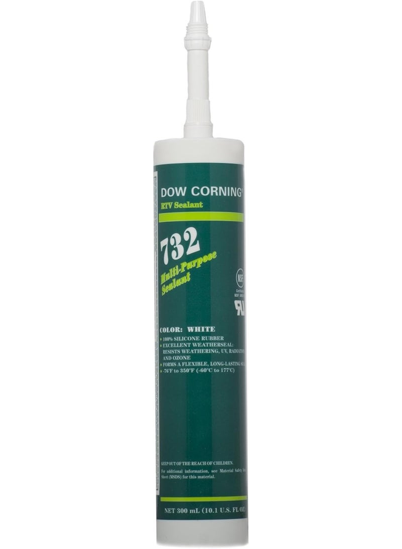 Corning Dow 732 Multi-Purpose Silicone Sealant - White, 10.1 Ounce